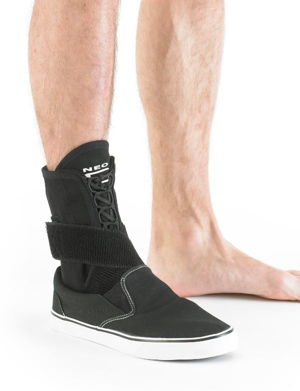 Laced ankle support