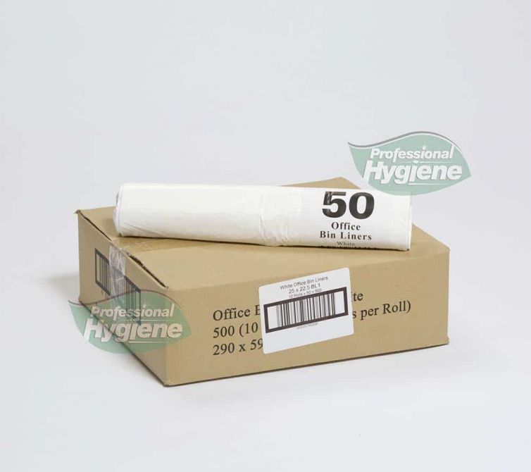 13x25x30 WHITE HDPE SWING BIN LINERS