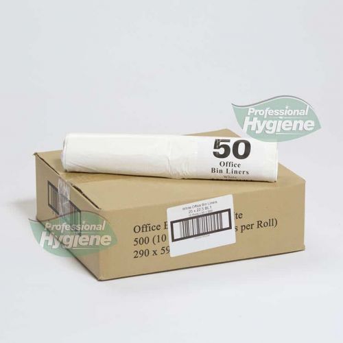 13x25x30 WHITE HDPE SWING BIN LINERS