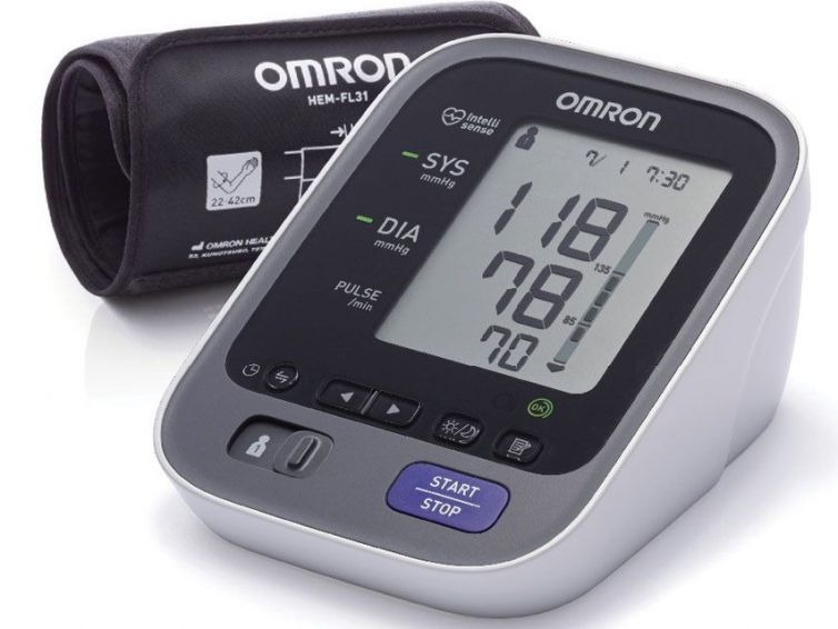 Omron M7 BP Monitor with 22-42cm Cuff – Intelli Wrap Cuff Technology