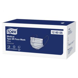 Tork Medical Type IIR Face Mask 3ply Blue (50)